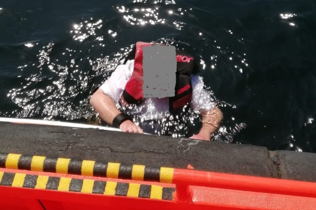 A man was found adrift at sea