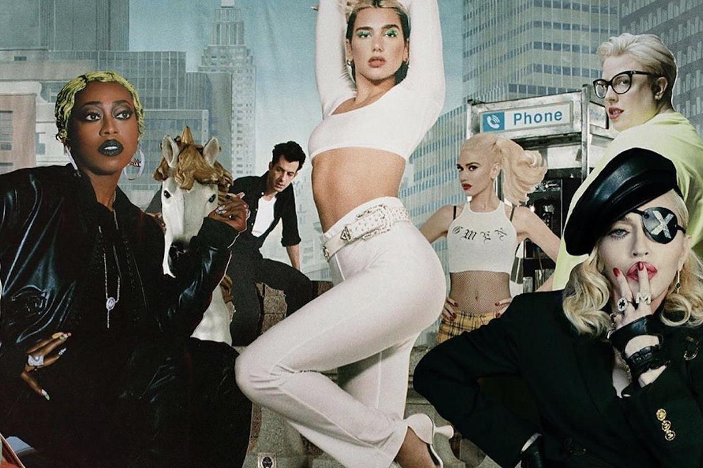 Dua Lipa in artwork for her remix album, Club Future Nostalgia