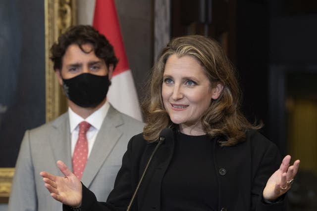 Canada's first woman finance minister, Chrystia Freeland