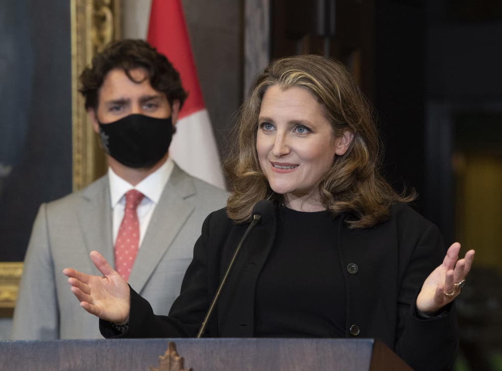 Canada's first woman finance minister, Chrystia Freeland