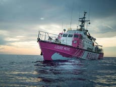 Banksy funds refugee rescue boat in Mediterranean