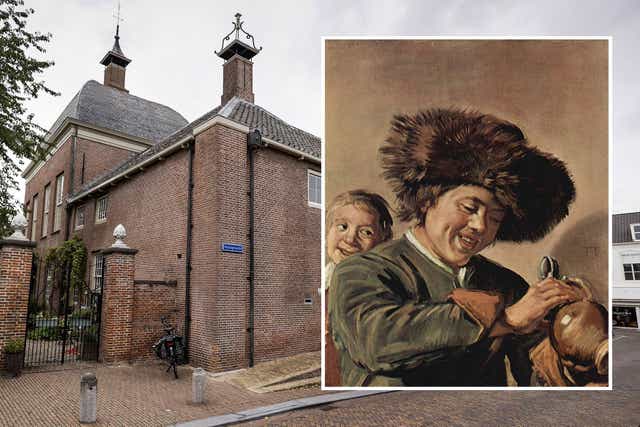 Franz Hals's 17th century masterpiece (inset) has been stolen for the third time from a Leerdam gallery