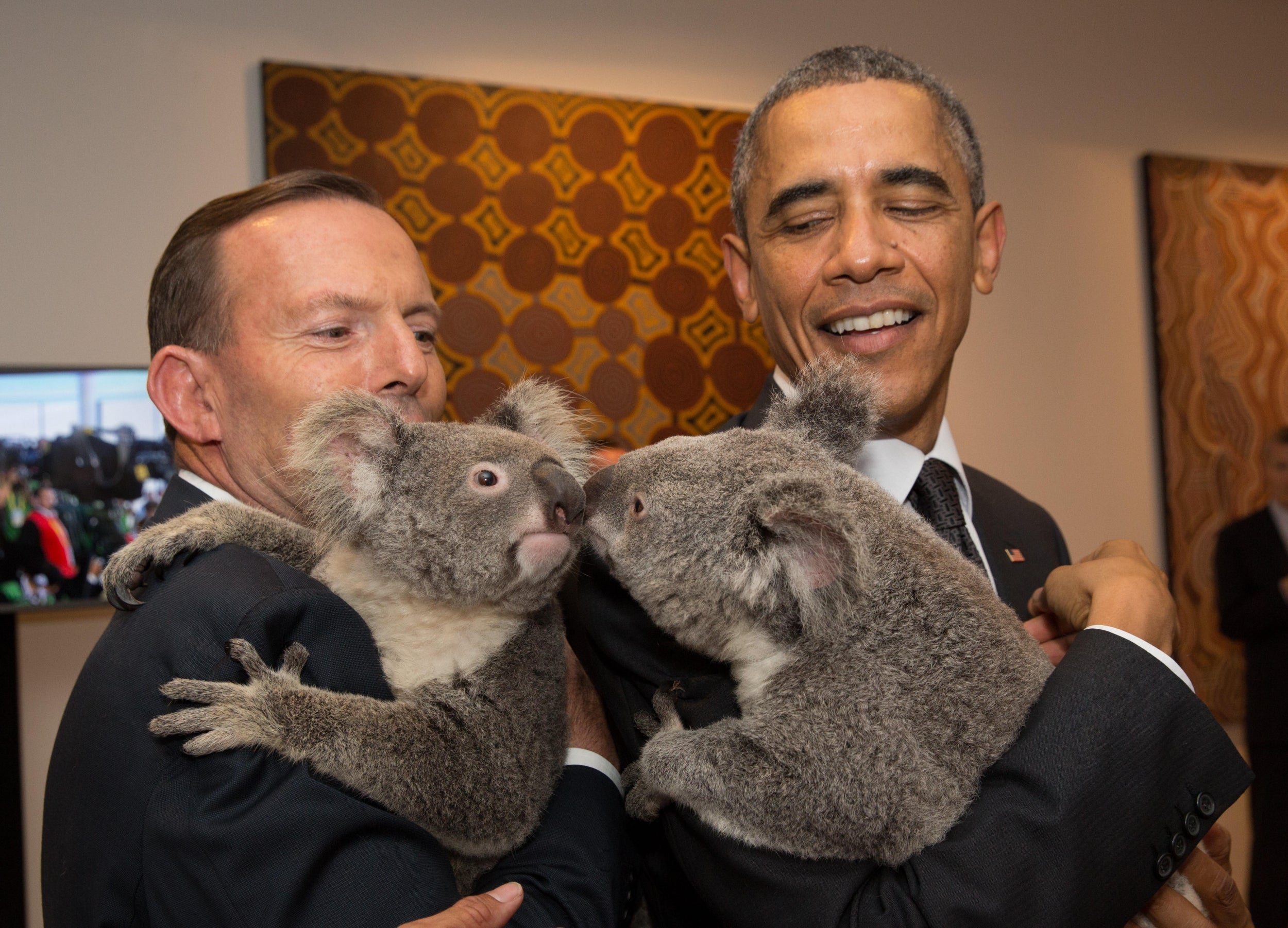 With Barack Obama before the start of the G20 summit in November 2014 (Getty)