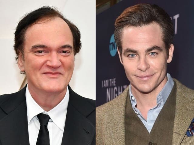 Filmmaker Quentin Tarantino and actor Chris Pine