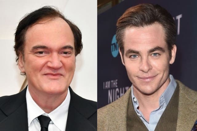 Filmmaker Quentin Tarantino and actor Chris Pine
