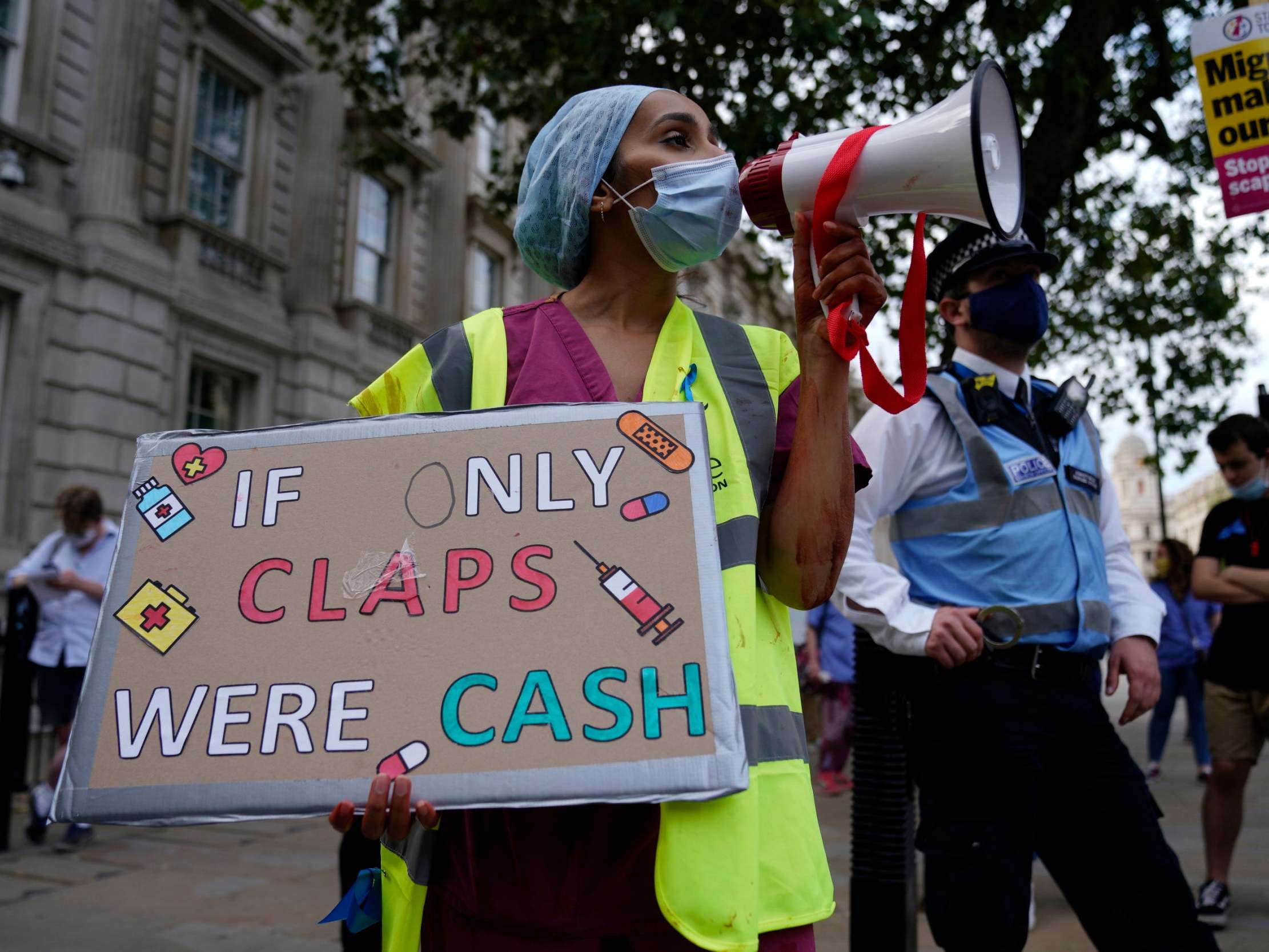Healthcare unions call for 'pay justice' as coronavirus pandemic follows years of austerity