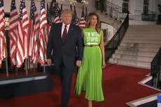 Stephen Colbert turns Melania Trump’s RNC dress into ‘I’m with stupid’ T-shirt in blistering segment