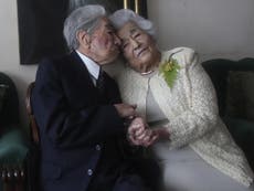 World's oldest married couple have combined age of 215 years