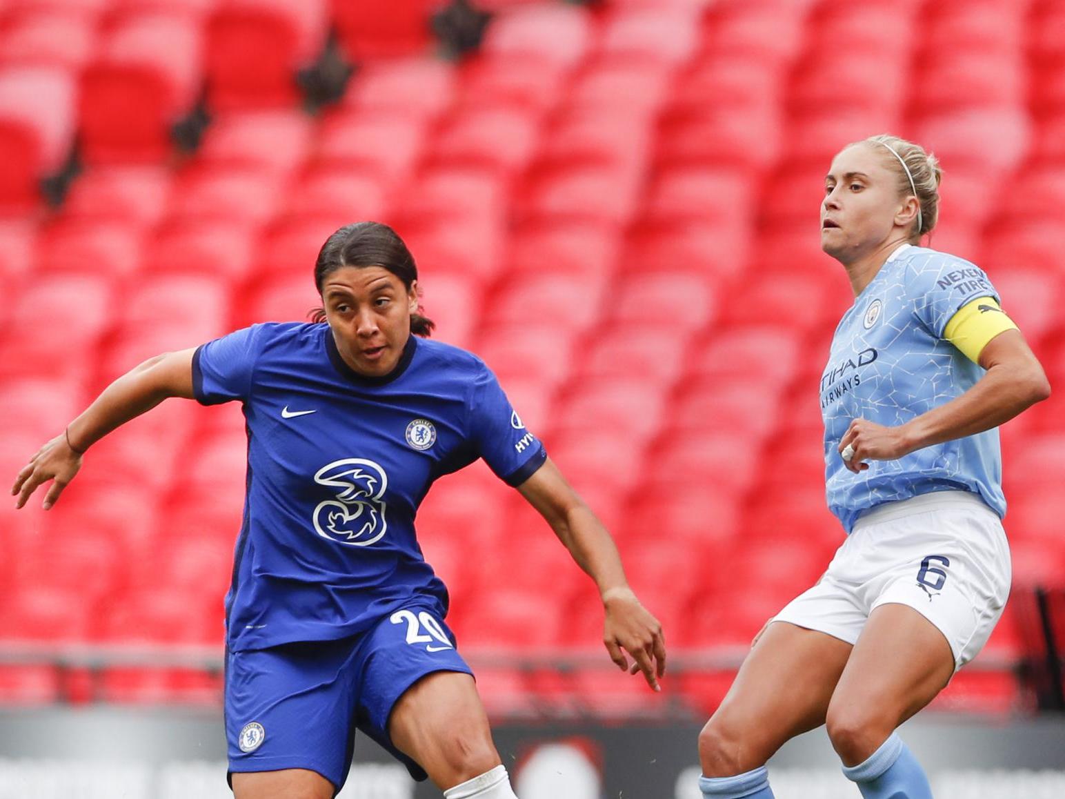 Chelsea striker Sam Kerr (left) was unusually wasteful