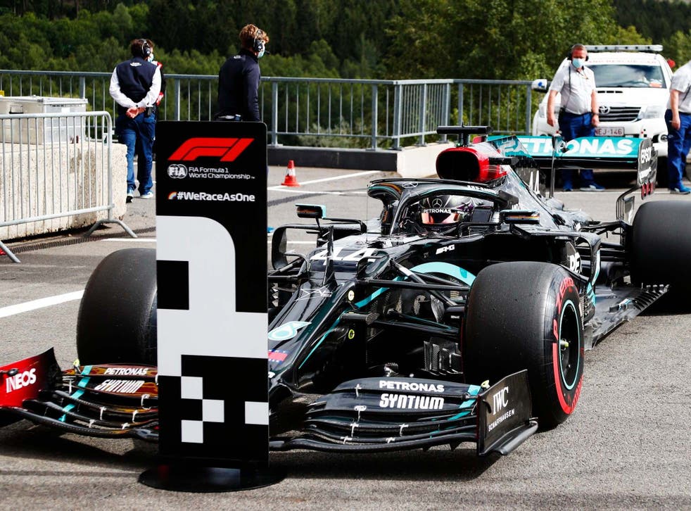 Lewis Hamilton clinched pole position for the Belgian Grand Prix