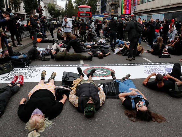 Protesters take part in the 'Million People March' against systemic racism