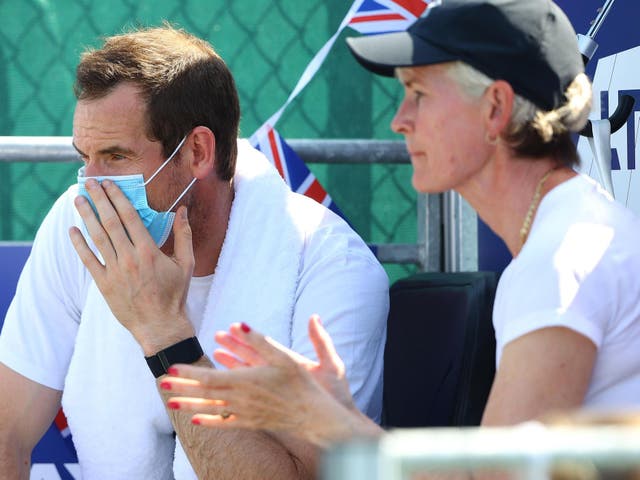 Andy Murray with mother Judy