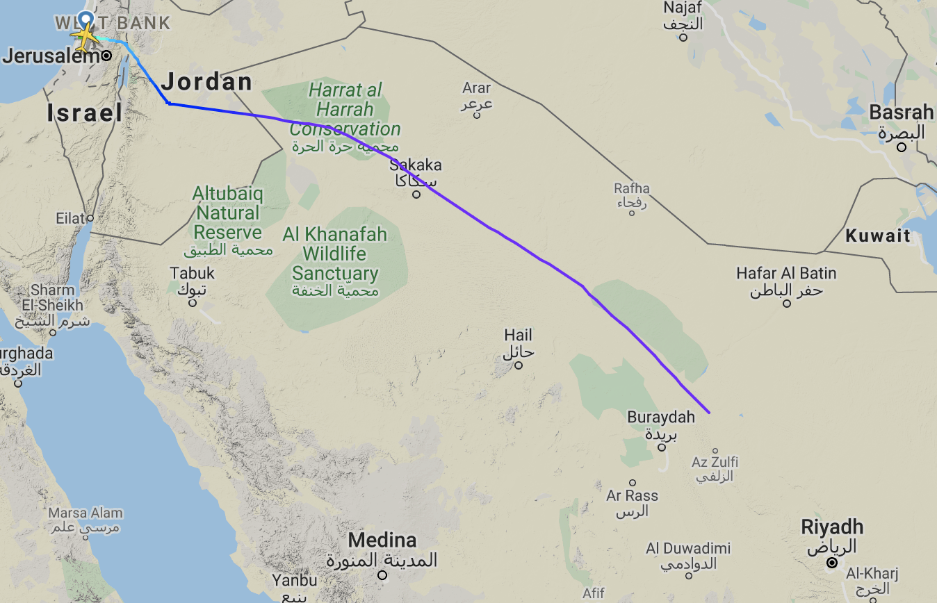 Historic first flight from Israel to UAE flies directly over Saudi