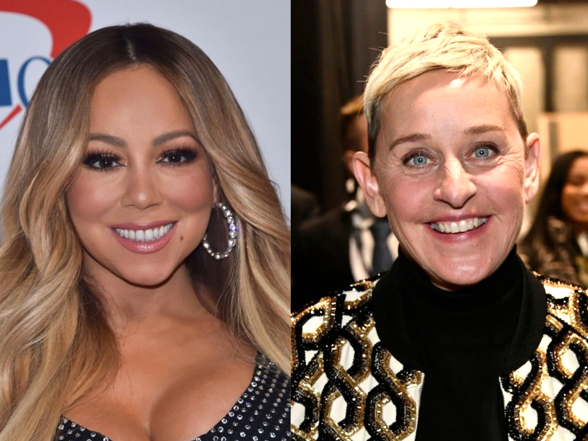 Mariah Carey and Ellen DeGeneres
