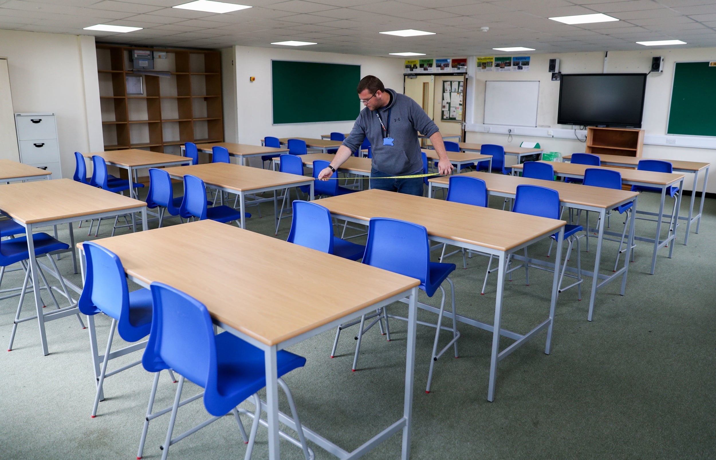 Table gaps are measured as schools prepare to go back today
