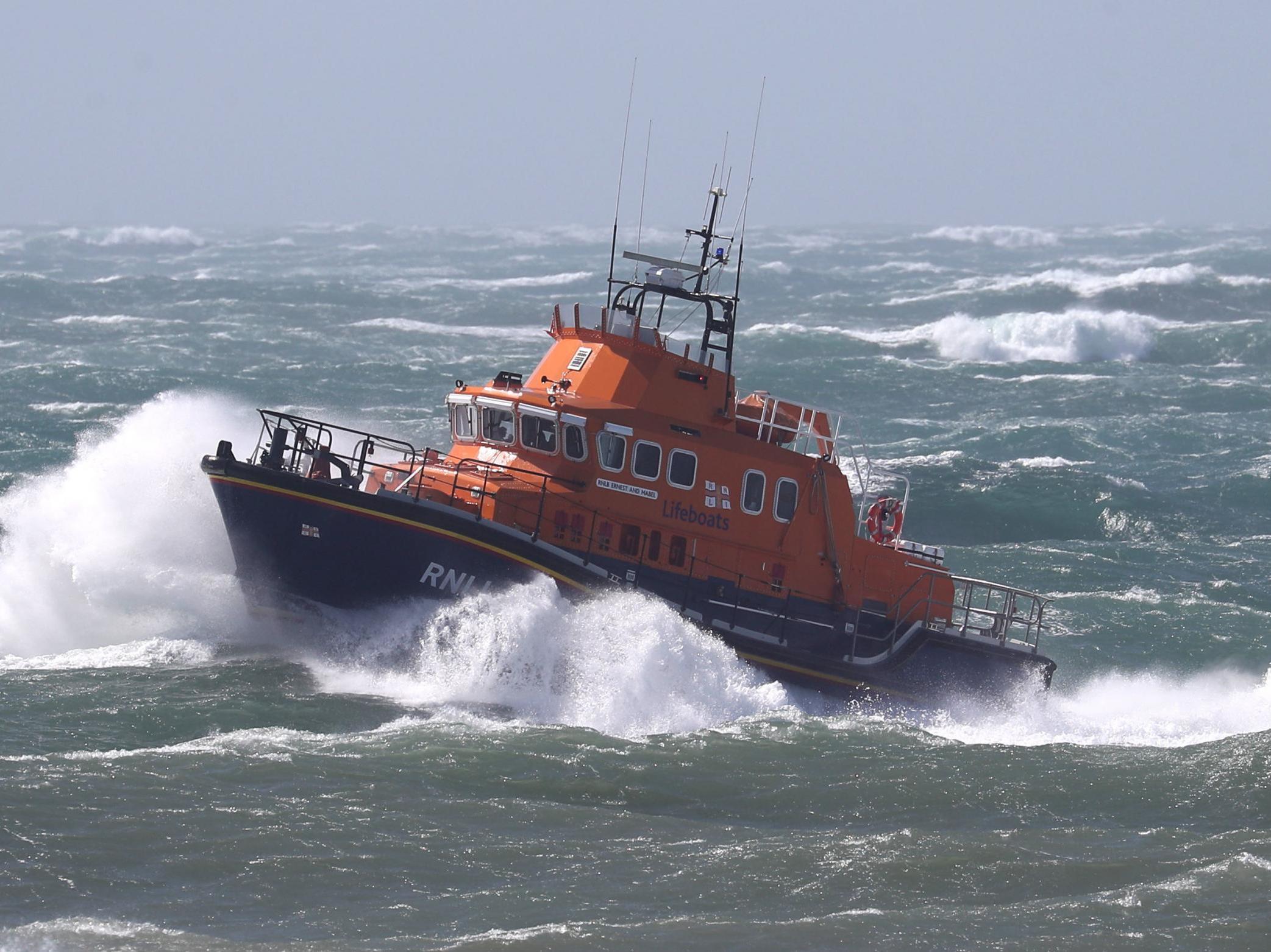 Two lifeboats and two helicopters were among the resources deployed to find the swimmer (File photo)