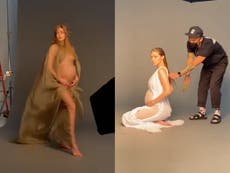 Gigi Hadid shares behind-the-scenes look at maternity photoshoot