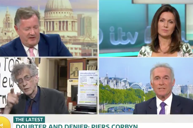 Piers Morgan appeared on ITV after being fined £10,000 for his role in organising an anti-lockdown protest