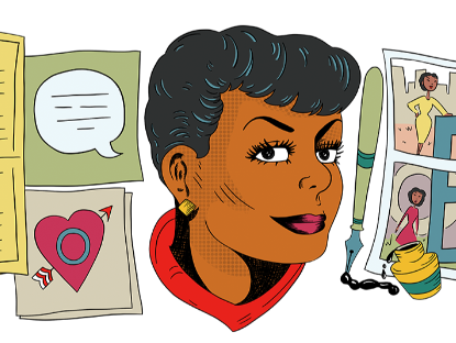Google Doodle celebrating work of Jackie Ormes, and activist and celebrated cartoonist