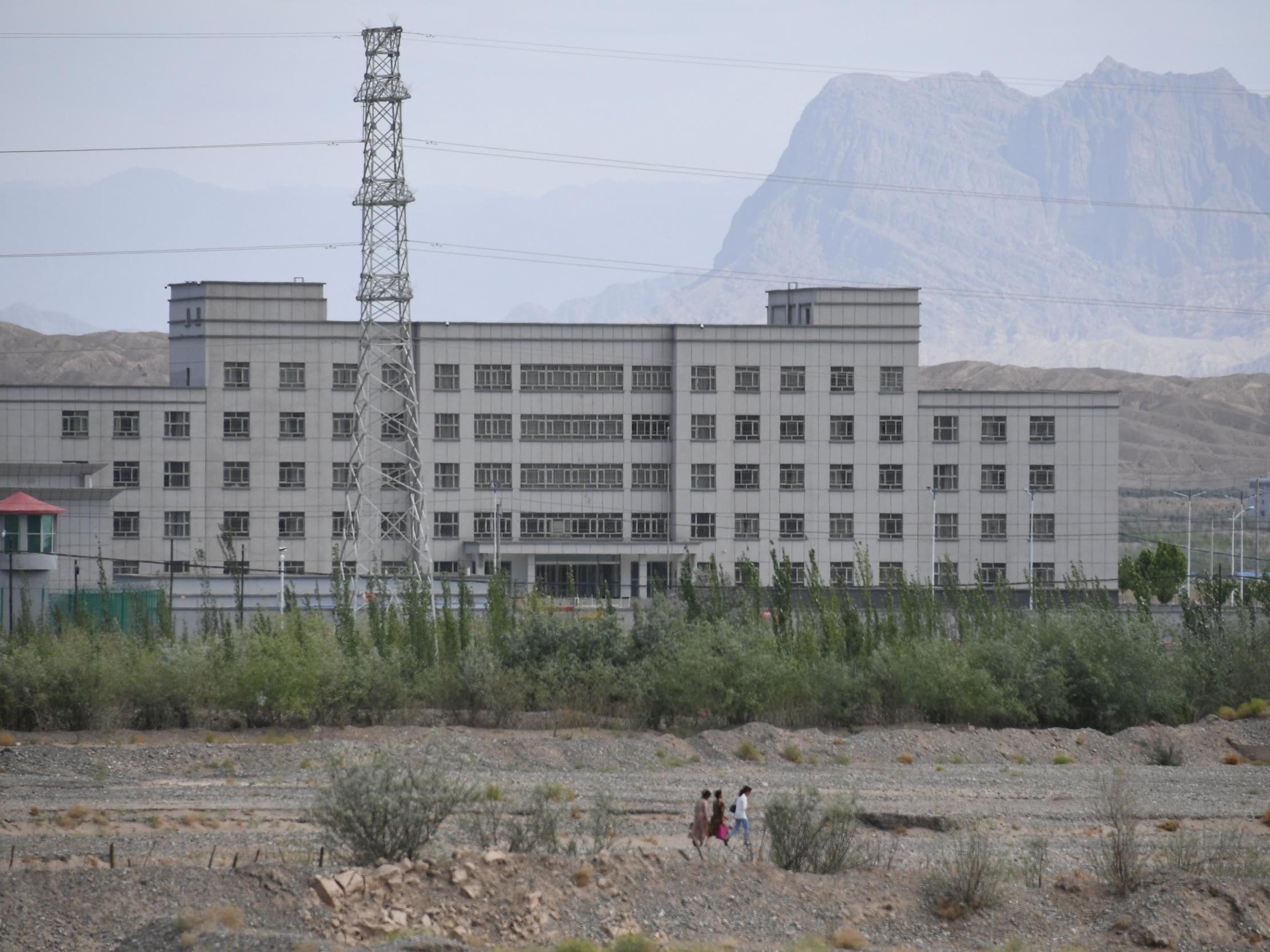 A facility believed to be a re-education camp for Uighur Muslims near Kashgar