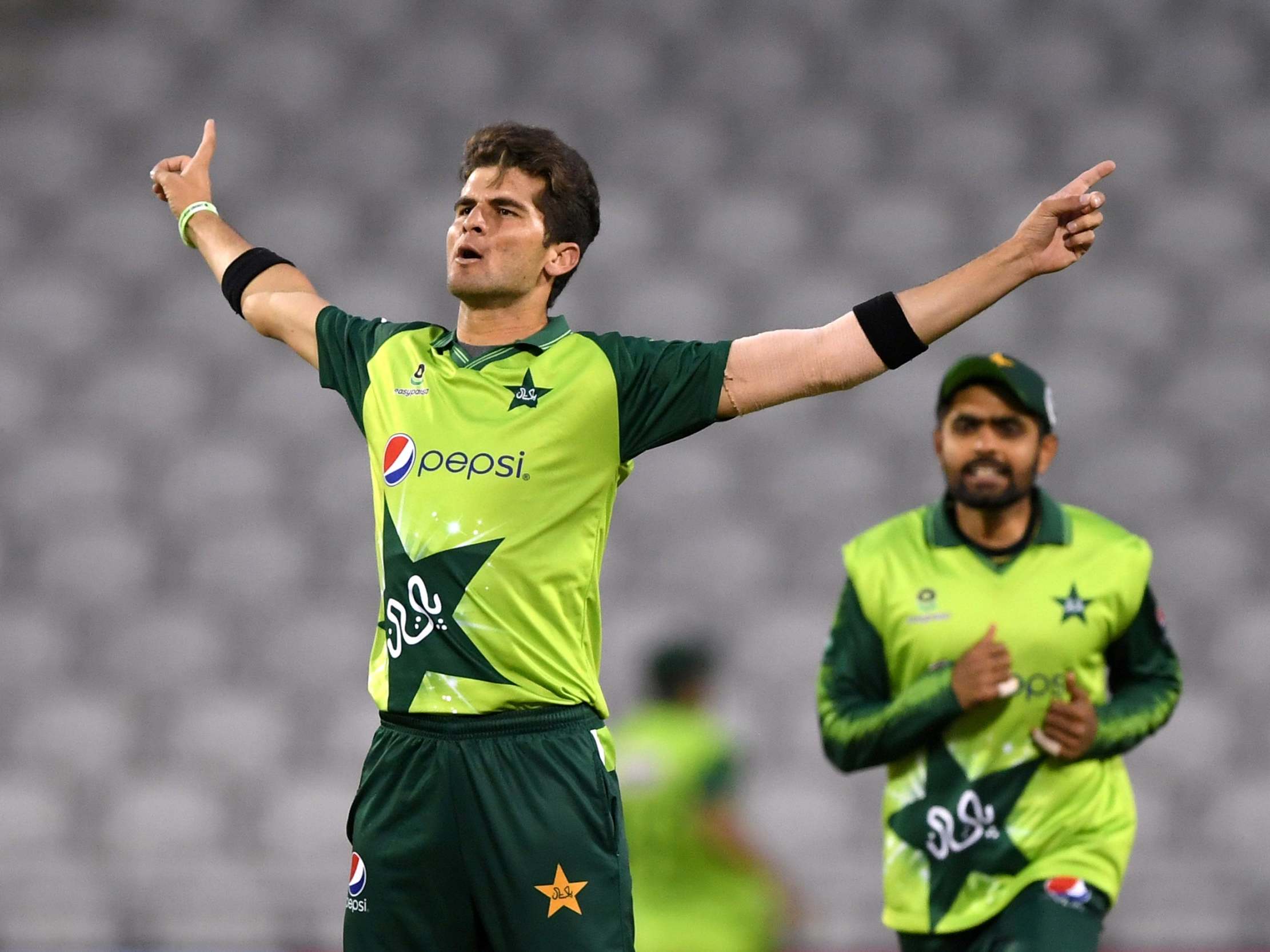 Shaheen Shah Afridi celebrates