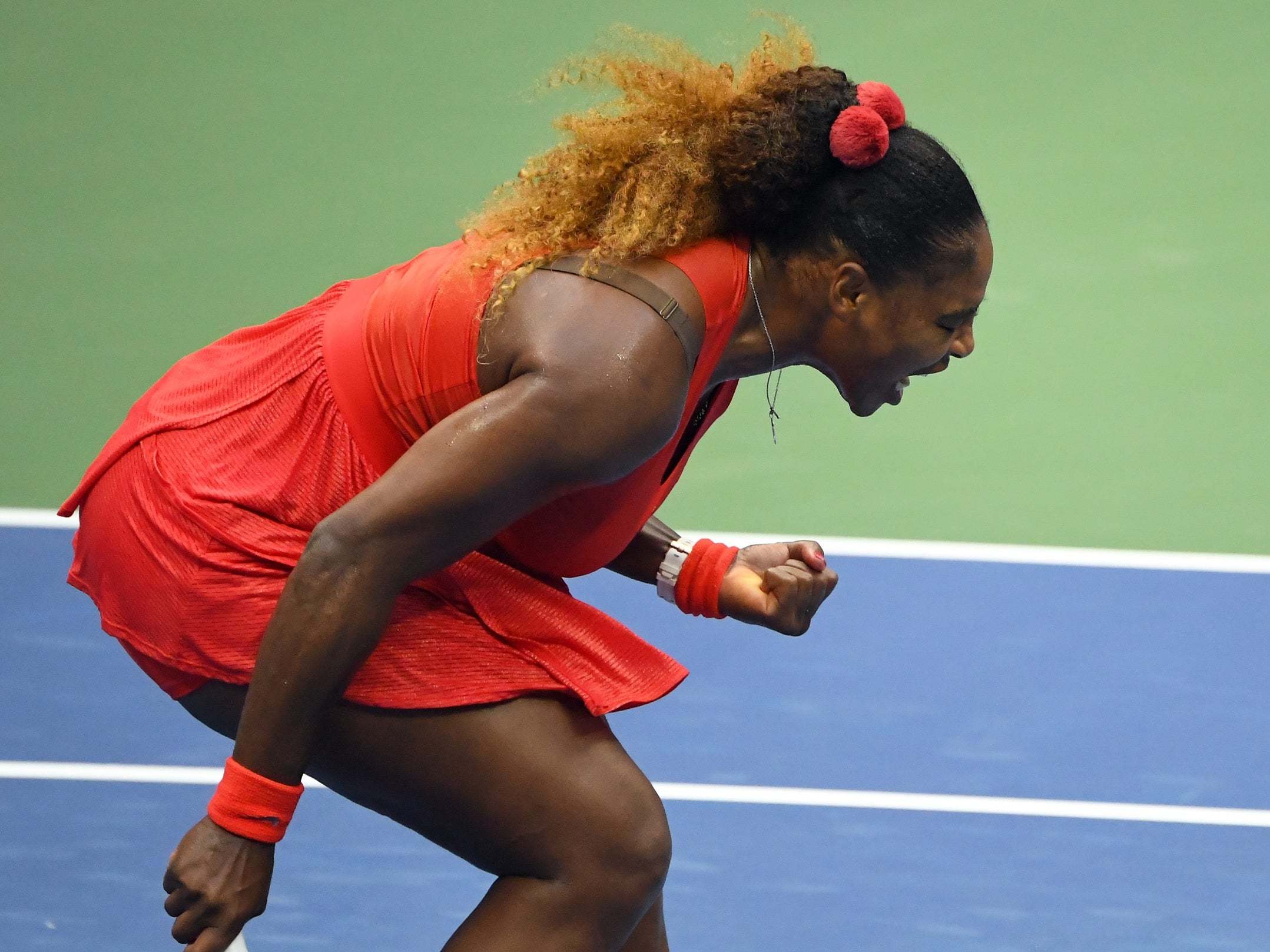 Serena Williams celebrates