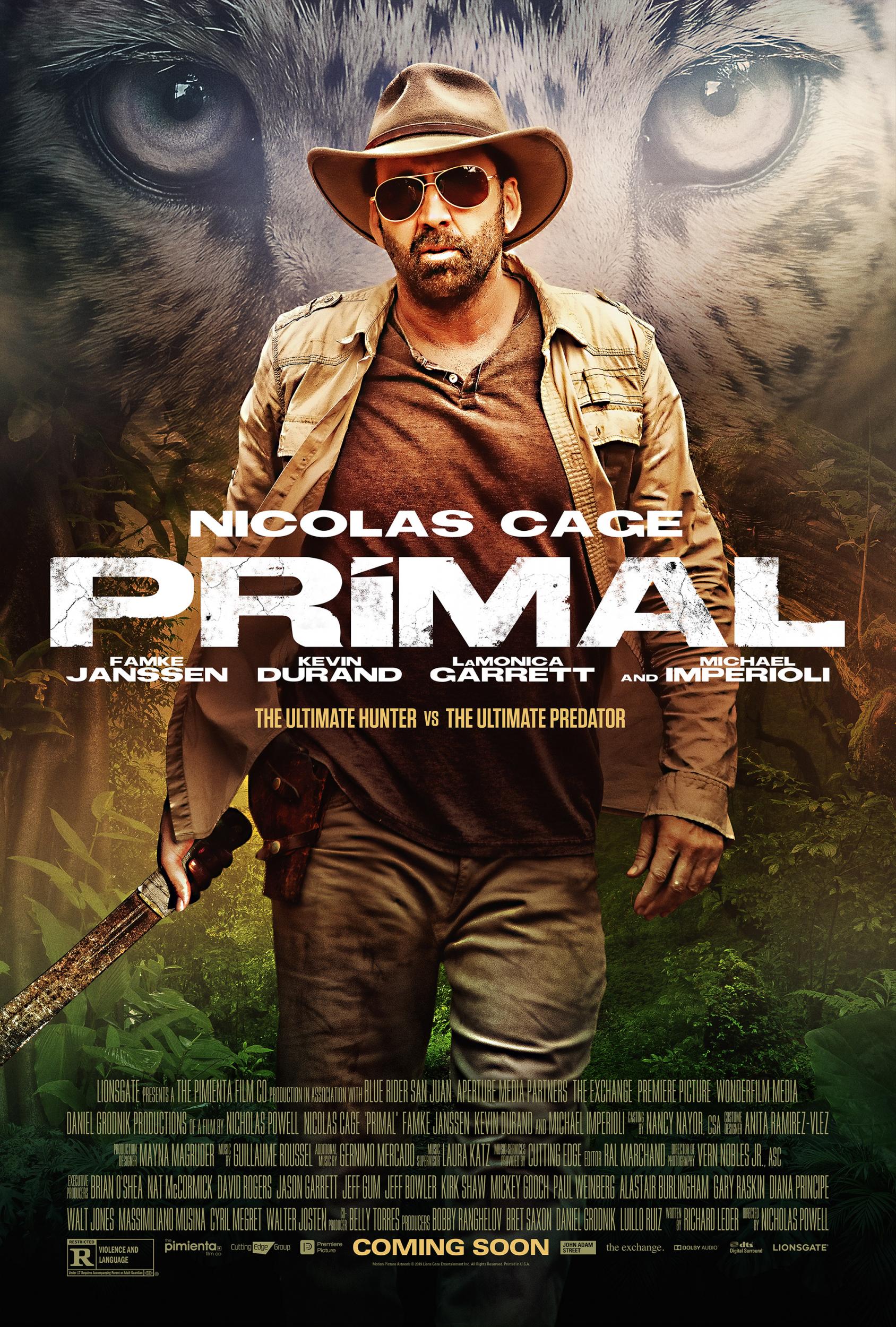 The poster for Cage’s latest film ‘Primal’