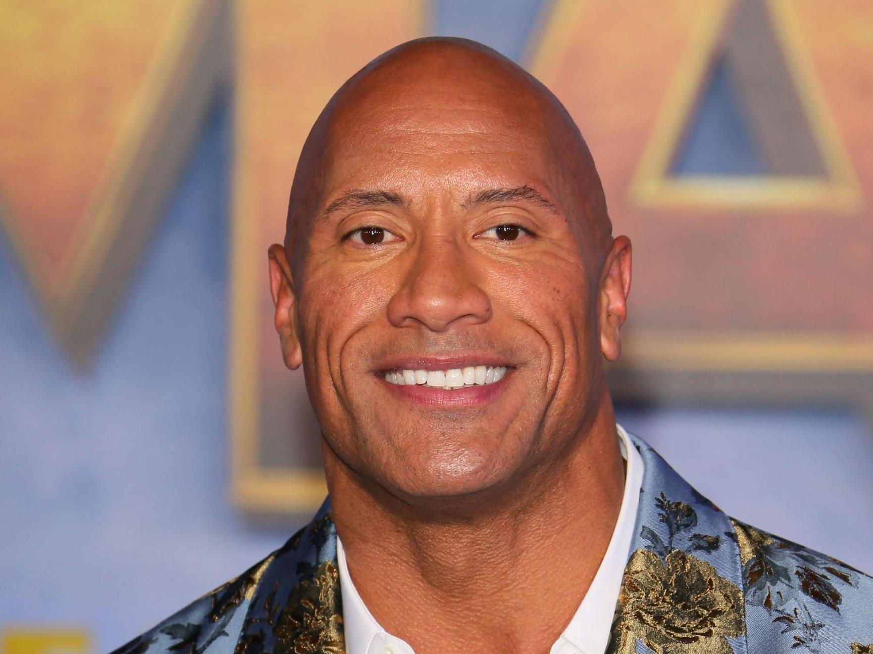 A virus-free Dwayne Johnson at the world premiere of ‘Jumanji: The Next Level’, December 2019