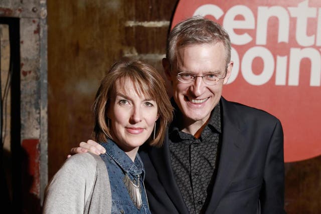 Rachel Schofield and Jeremy Vine attend Centrepoint's Ultimate Pub Quiz on 7 February 2017