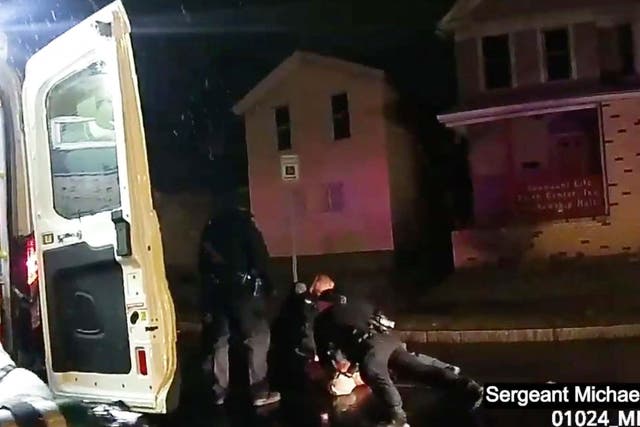 Bodycam footage from officers involved in arrest and death of Daniel Prude, and unarmed black man, in March