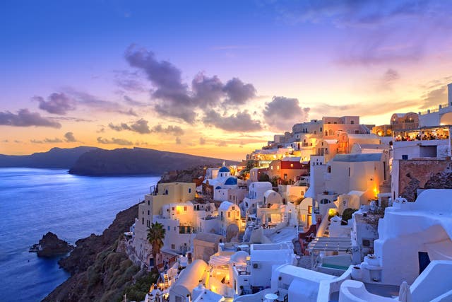 The popular Greek island of Santorini