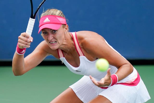 Kristina Mladenovic was knocked out of the US Open despite being on the verge of victory against Varvava Grecheva