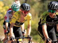 Yates keeps hold of yellow jersey as Lutsenko wins stage 6