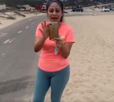 Woman goes on a racist tirade at three black joggers