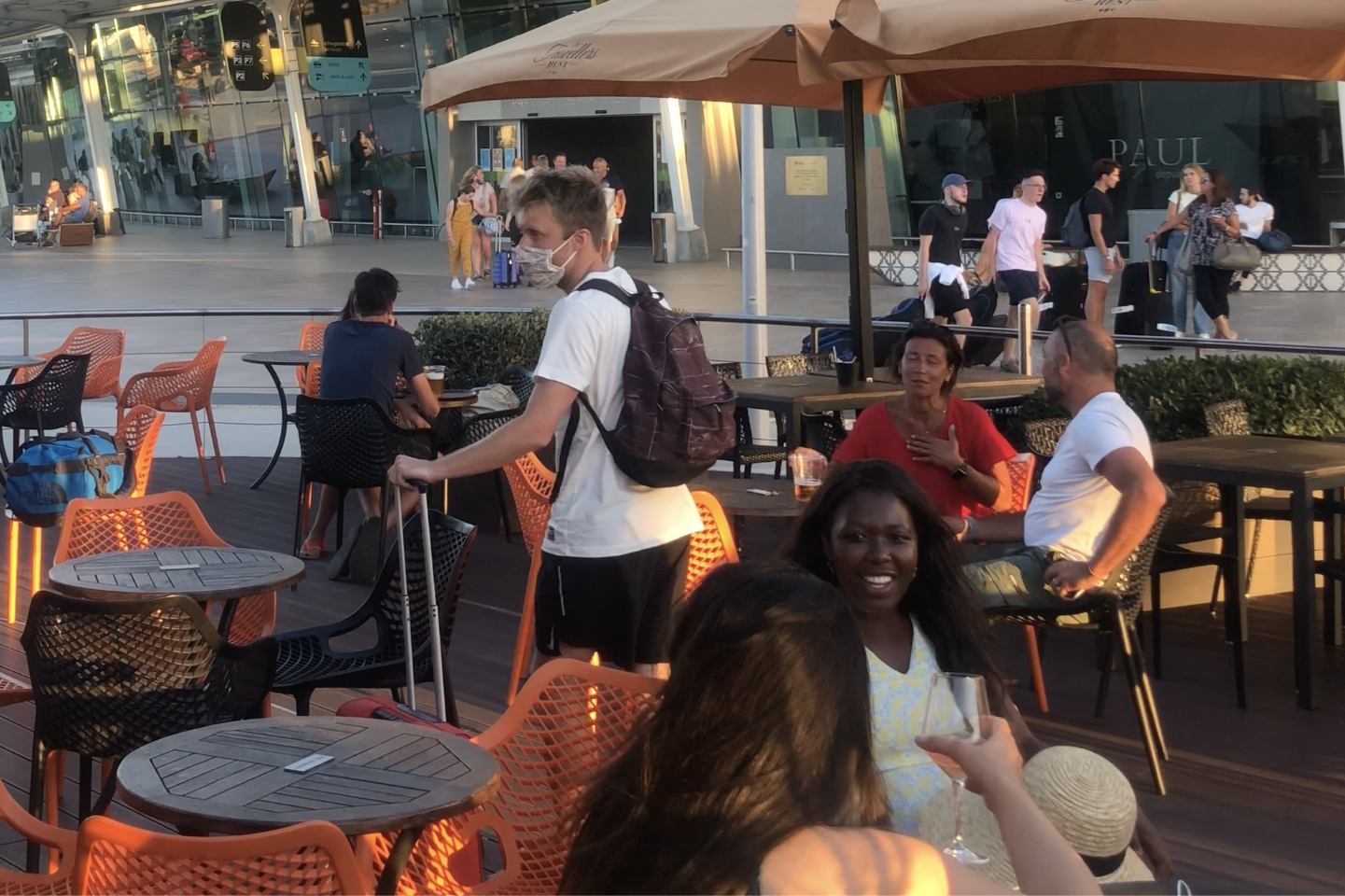 Happier times: British holidaymakers at Faro airport in Portugal before the quarantine announcement