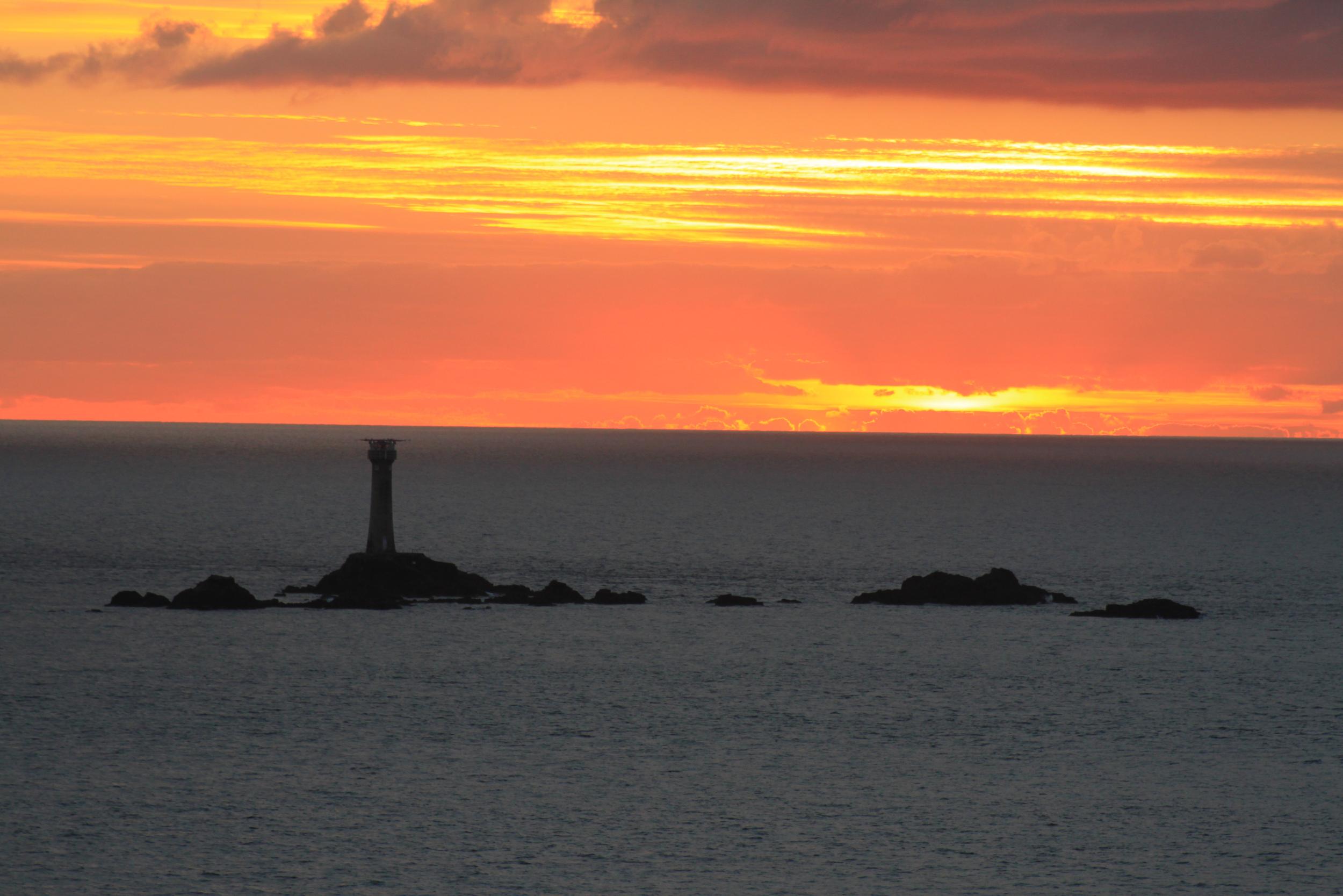 A dazzling sunset at Land's End