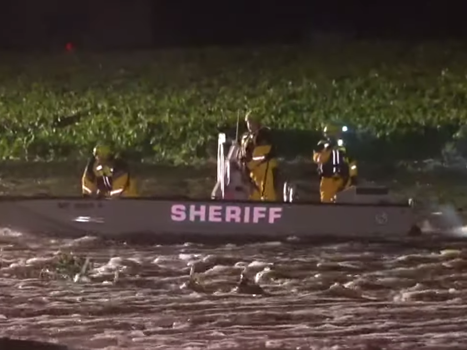 Rescue crews searching for the missing children earlier this week