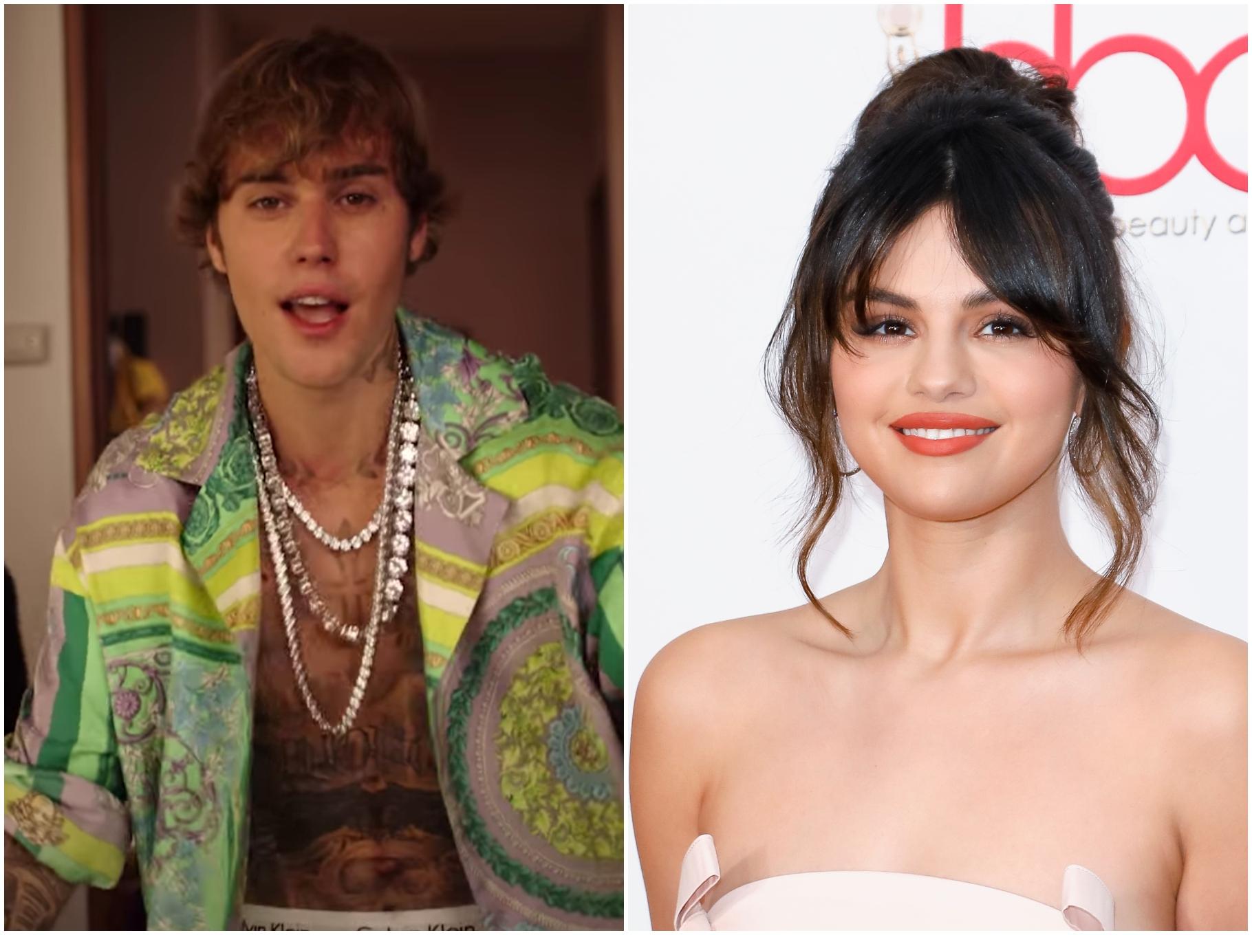 Justin Bieber lip syncs to ex Selena Gomezs name in video for DJ Khaled and Drakes Popstar The Independent The Independent pic