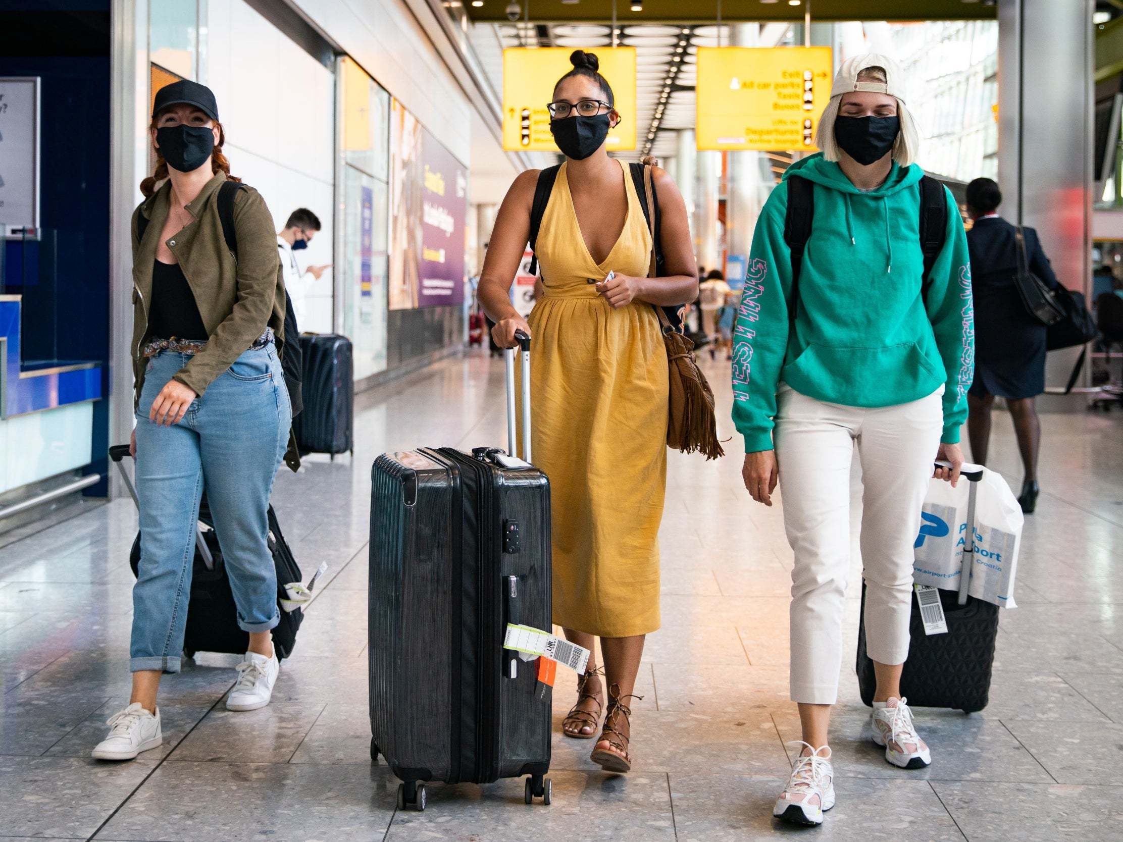 File image of passengers arriving at Heathrow Airport in London from Croatia during the coronavirus lockdown.