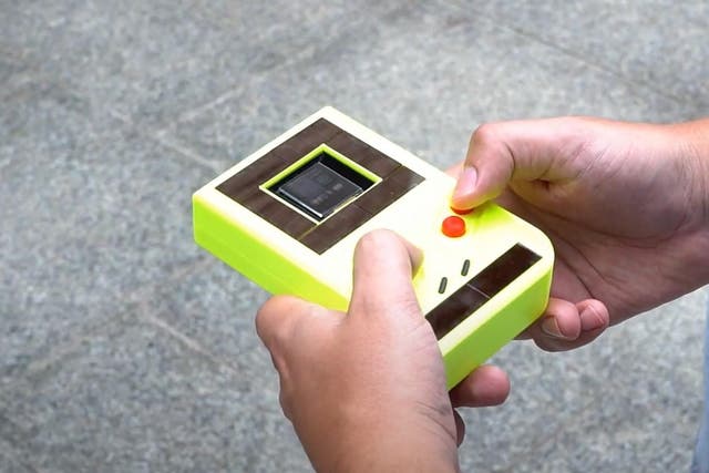 The modified Game Boy harvests energy from the sun - and the user