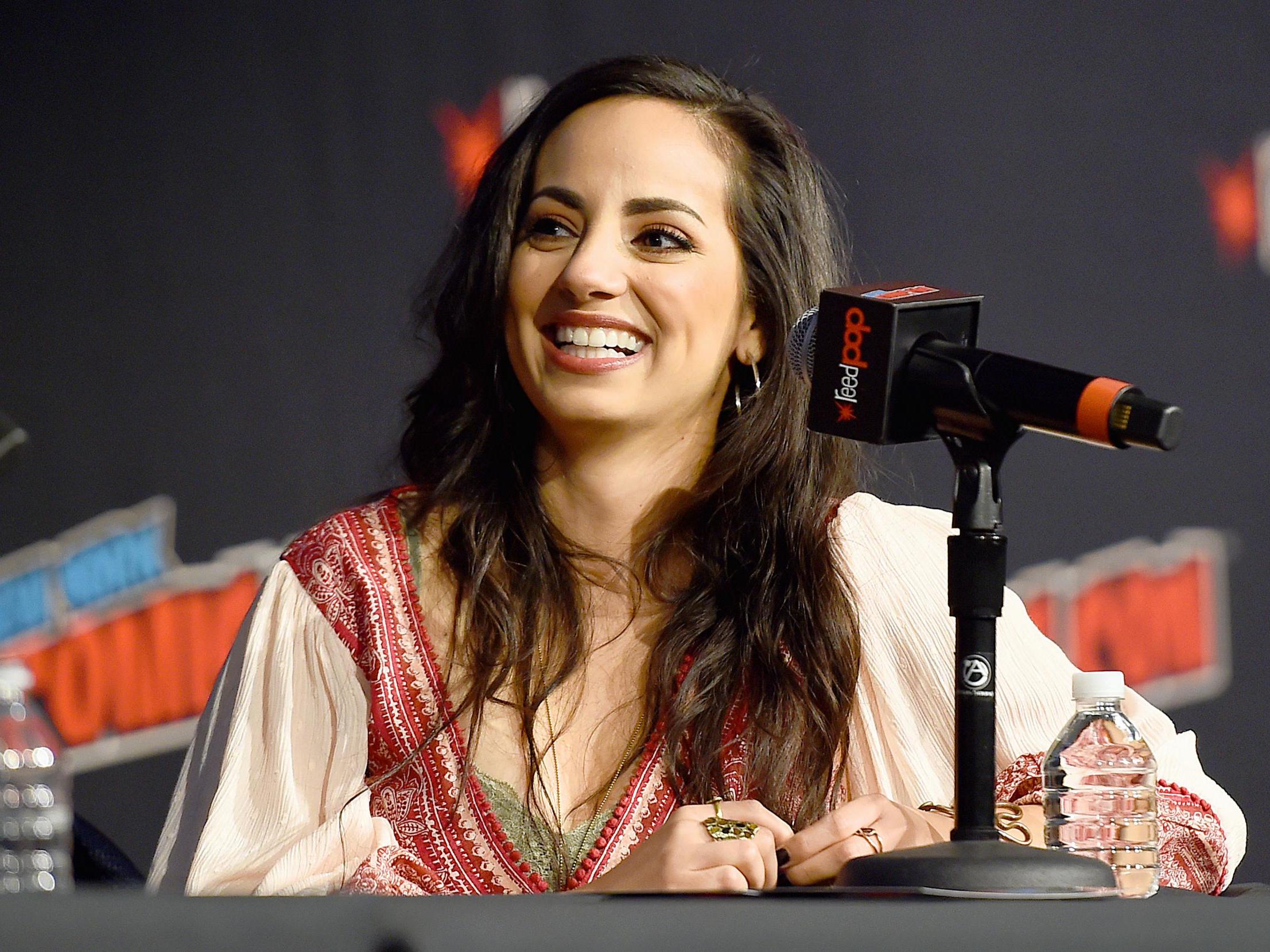 Sandra Saad speaking onstage during the Marvel Game Panel at NY Comic Con 2019 (Getty Images)