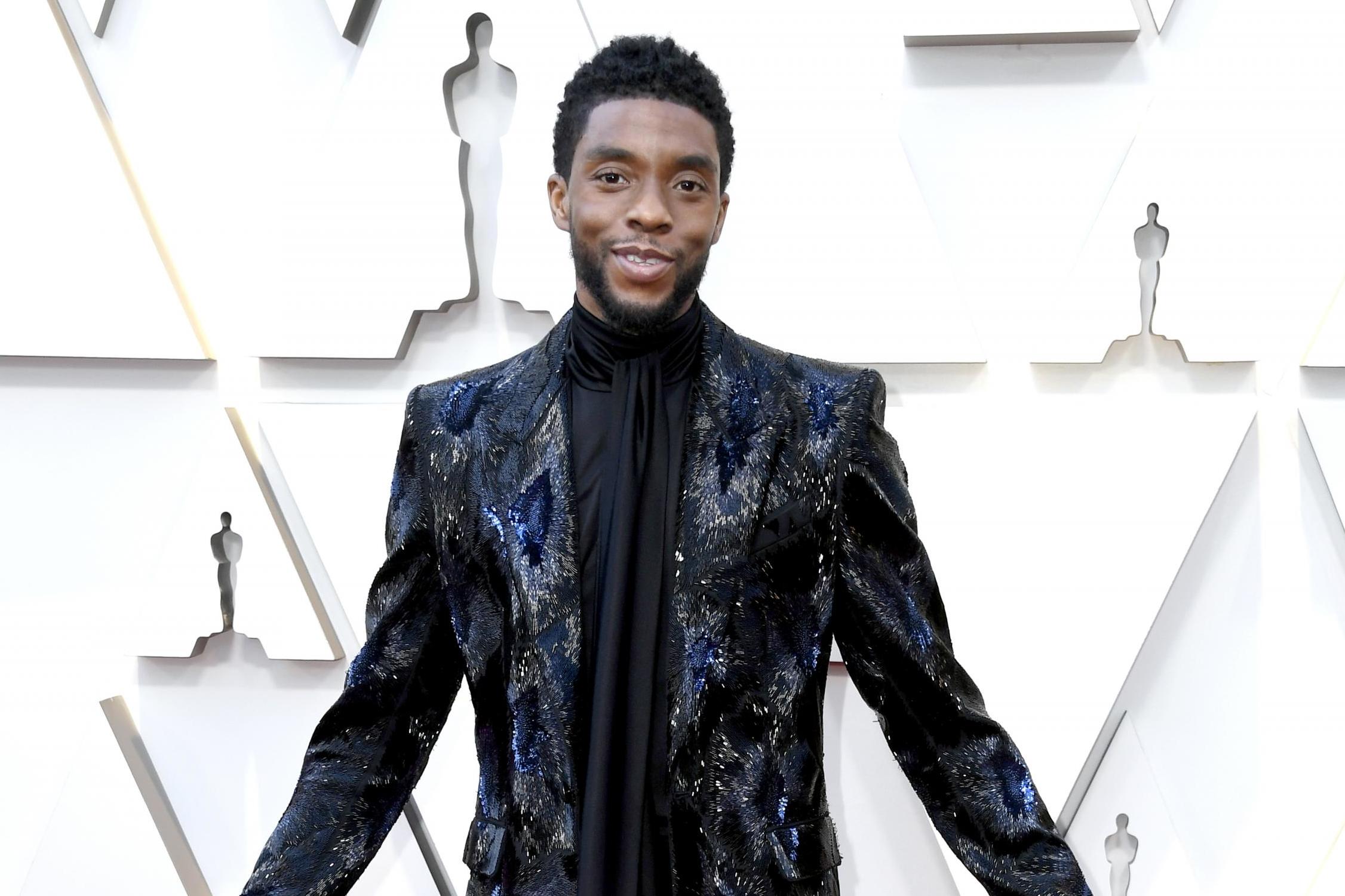 Chadwick Boseman at the Academy Awards on 24 February 2019 in Hollywood, California.