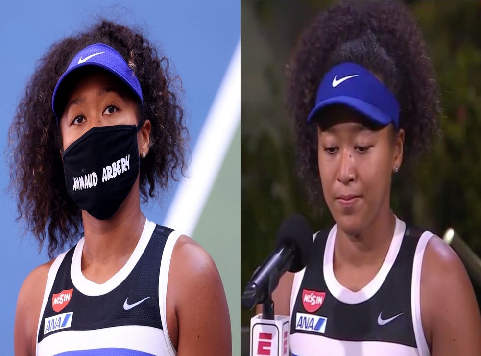 Naomi Osaka cries after parents of Trayvon Martin and Ahmaud Arbery send thank you message ...