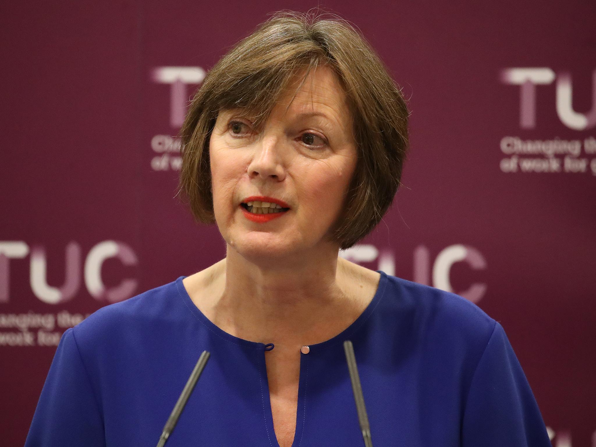 TUC leader Frances O’Grady vowed to “throw the kitchen sink” at protecting employment rights