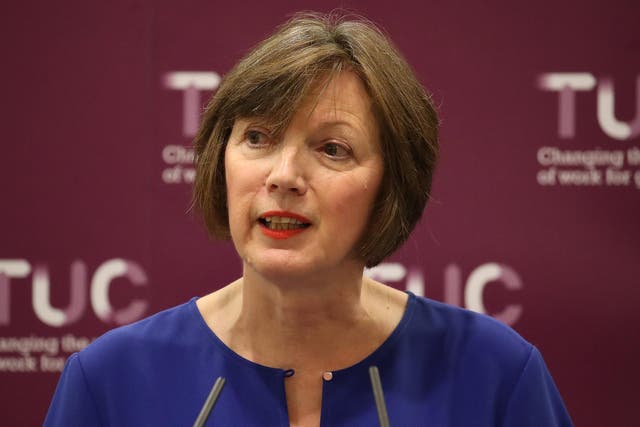 <p>TUC leader Frances O’Grady vowed to “throw the kitchen sink” at protecting employment rights</p>