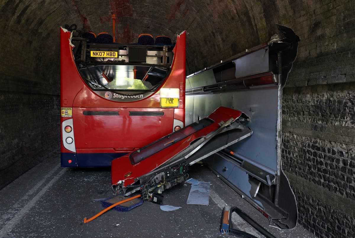 Bus driver jailed for crashing double decker carrying 74 children into bridge