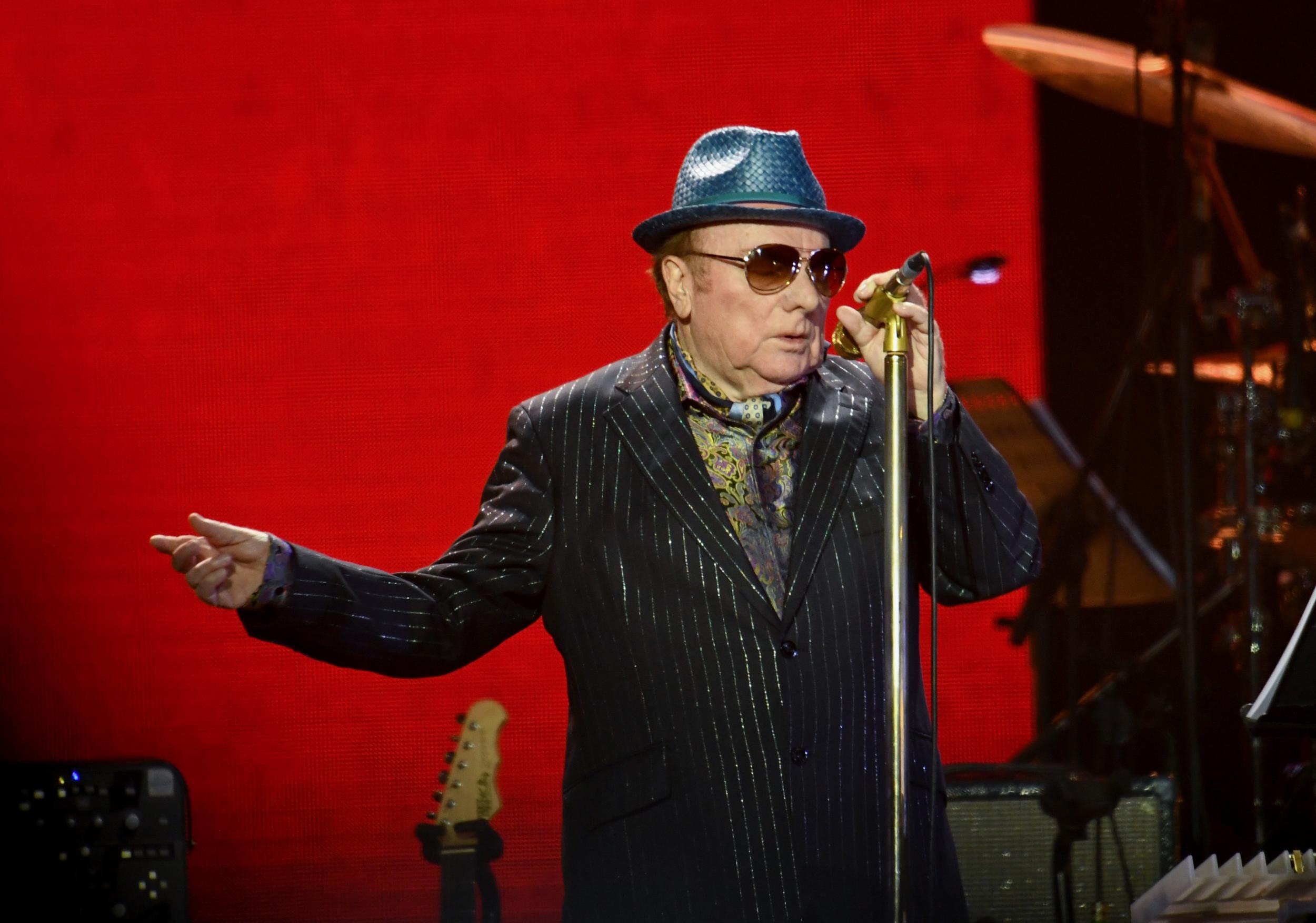 Van Morrison performs on stage during Music For The Marsden 2020 at The O2 Arena in March 2020 in London