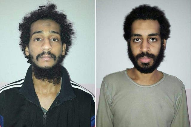 <p>El Shafee el-Sheikh (left) and Alexanda Kotey are in US custody</p>