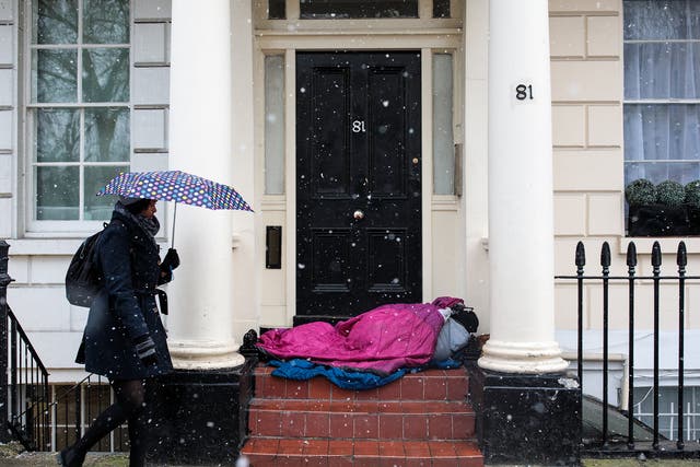 <p>The government has pledged to end rough sleeping by three years’ time</p>