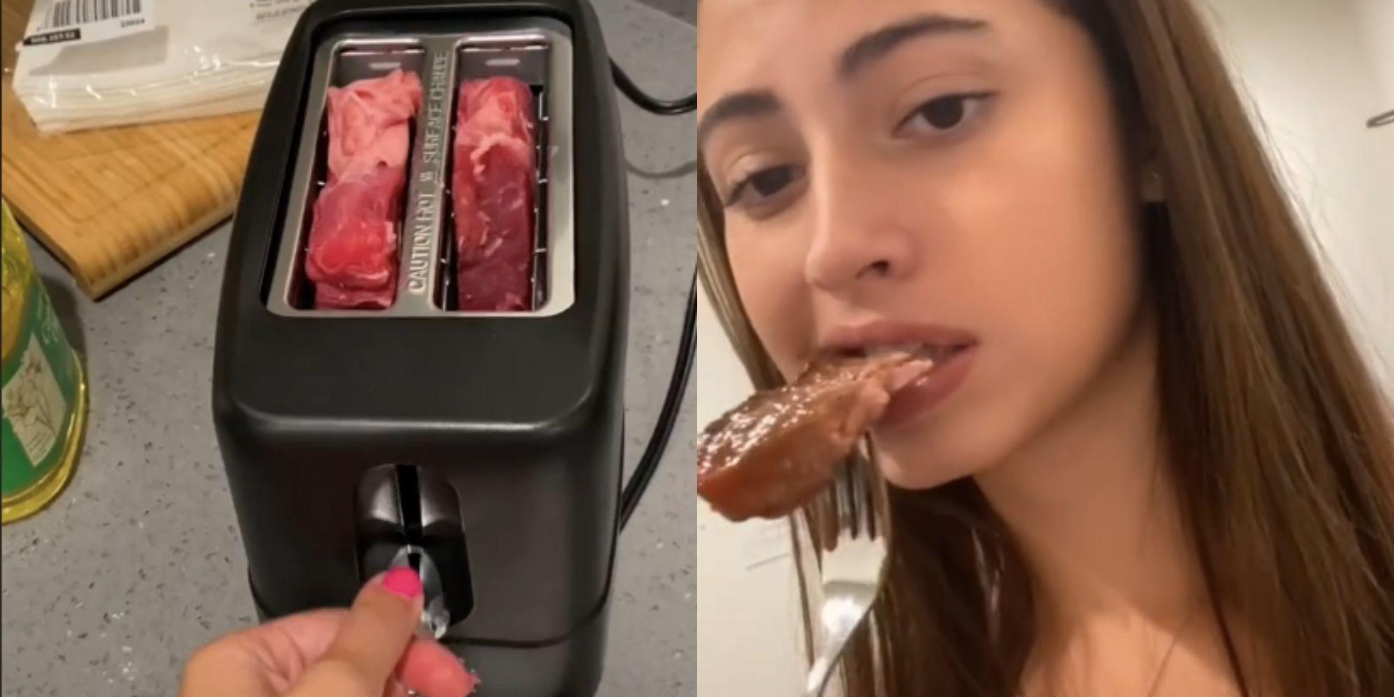 Woman Cooks Steak In Toaster In Viral Tiktok Video Indy100 Indy100